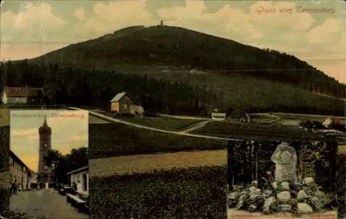 Ak Jiřetín pod Jedlovou Sankt Georgenthal Region Aussig, Tannenberg, Restauration, Schillerstein