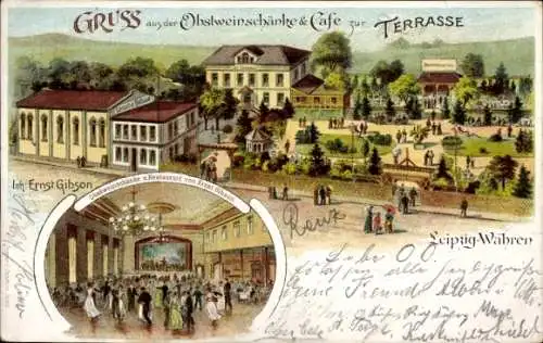 Litho Wahren Leipzig in Sachsen, Obstweinschänke und Café zur Terrasse