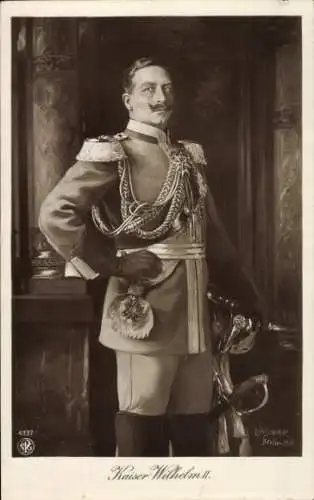 Künstler Ak Kaiser Wilhelm II., Porträt in Prachtuniform