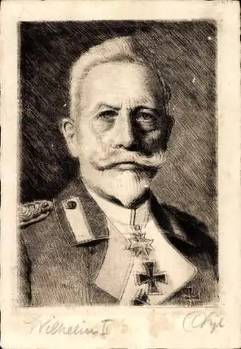 Künstler Ak Kaiser Wilhelm II., Gemaltes Porträt