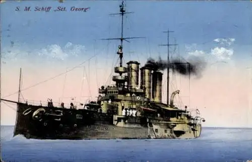 Ak Österreichisches Kriegsschiff, SMS St. Georg