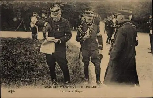 Ak Grandes Manoeuvres de Picardie, General Picquart