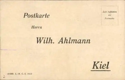 Ak Hansen Uelzen in Niedersachsen, Wilh. Ahlmann, Kiel