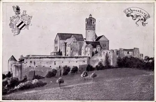 Ak Ronneburg in Hessen, Burg, Wappen