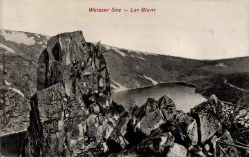 Ak Orbey Urbeis Elsass Haut Rhin, Lac Blanc, Weißer See