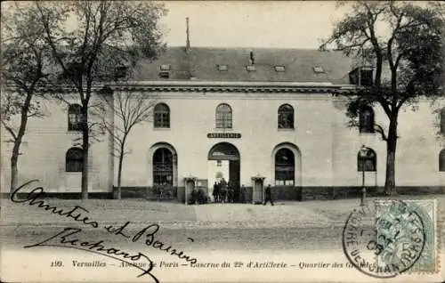 Ak Versailles Yvelines, Avenue de Paris, Caserne du 22e d'Artillerie