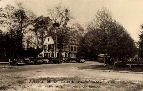 Ak Verneuil sur Seine Yvelines, Auberge de la Galette