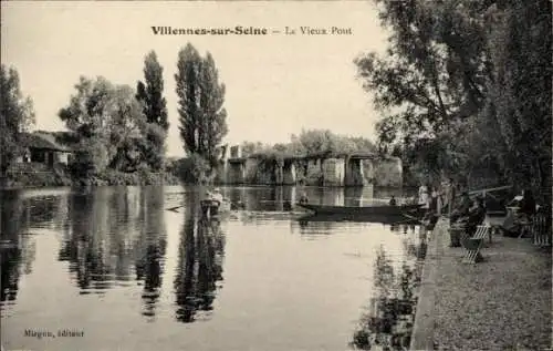 Ak Villennes sur Seine Yvelines, Neue Brücke