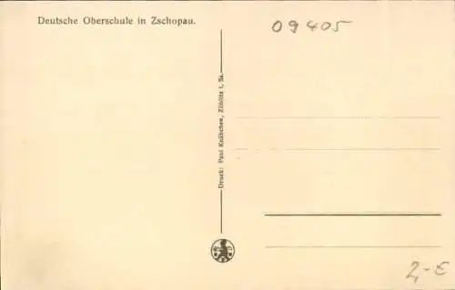 Ak Zschopau im Erzgebirge Sachsen, Deutsche Oberschule