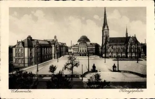 Ak Chemnitz in Sachsen, Königsplatz, Kirche