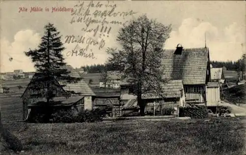 Ak Heidelberg Seiffen im Erzgebirge, alte Mühle