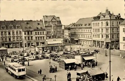 Ak Annaberg Buchholz im Erzgebirge, Marktplatz