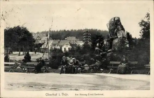 Ak Oberhof im Thüringer Wald, Herzog-Ernst-Denkmal