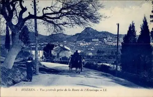 Ak Hyères Var, Vue generale prise de la Route de l'Ermitage