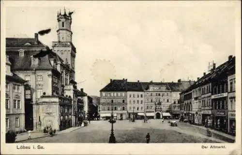 Ak Löbau in Sachsen, Altmarkt