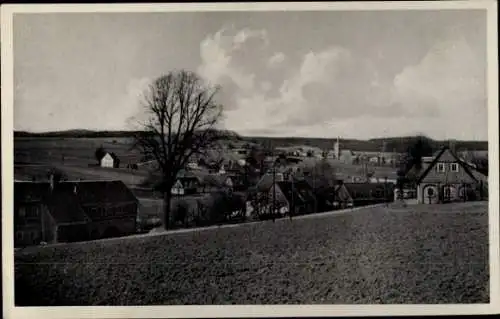 Ak Ebersbach in Sachsen Oberlausitz, Blick vom Hainberg nach dem Hempel und Friedersdorf