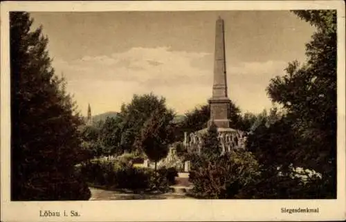 Ak Löbau in Sachsen, Siegesdenkmal