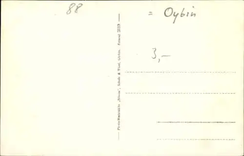 Ak Passepartout Litho Oybin in Sachsen, Gruß von der Töpferbaude, Wandsprüche