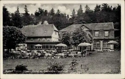 Ak Oybin in der Oberlausitz, Hotel und Gaststätte Forsthaus