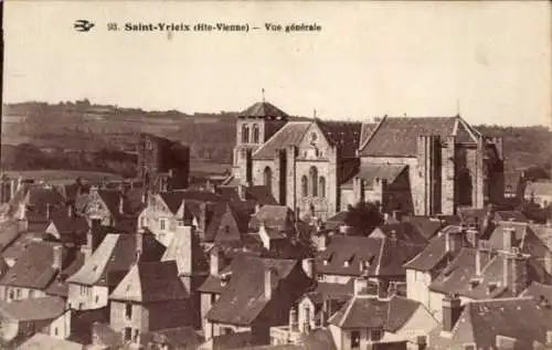 Ak Saint Yrieix Haute Vienne, Vue generale, Kirche