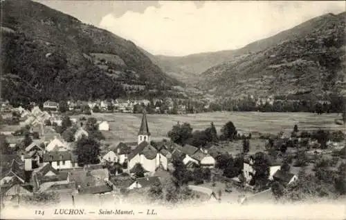 Ak Luchon Haute Garonne, Saint Mamet, Vue generale