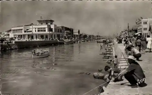 Ak Palavas les Flots Hérault, Kanal, Kasino