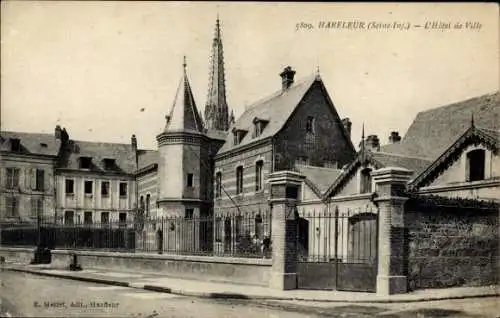 Ak Harfleur Seine-Maritime, Rathaus