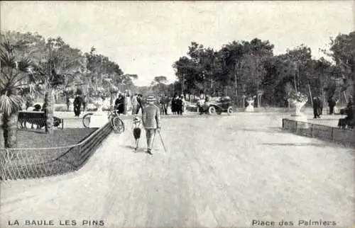 Ak La Baule les Pins Escoublac Loire Atlantique, Place des Palmiers