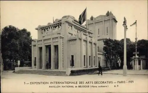 Ak Paris Frankreich, Ausstellung für dekorative Kunst 1925, Nationalpavillon von Belgien