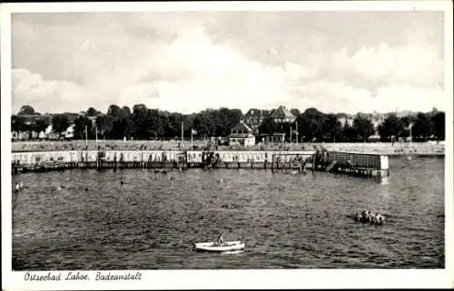 Ak Ostseebad Laboe, Badeanstalt