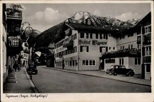 Ak Tegernsee in Oberbayern, Straßenansicht, Gasthof