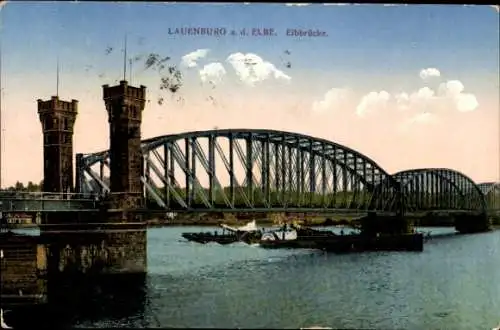 Ak Lauenburg an der Elbe, Elbbrücke