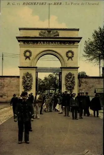 Ak Rochefort sur Mer Charente Maritime, Porte de l’Arsenal