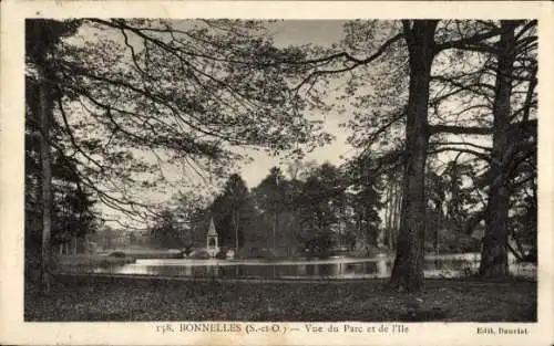 Ak Bonnelles Yvelines, Vue du Parc et de l'Ile