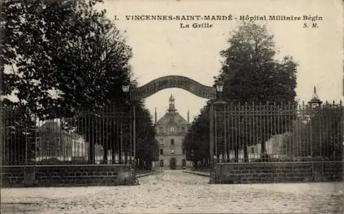 Ak Vincennes Saint Mandé Val de Marne, Hopital Militaire Begin, La Grille