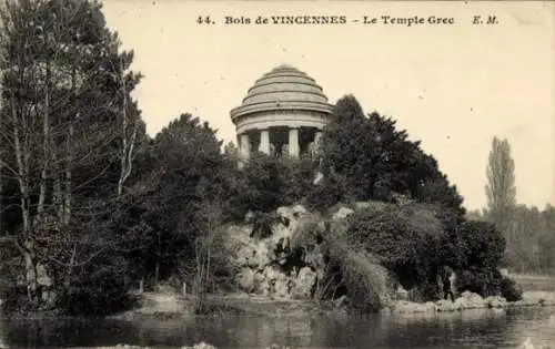 Ak Paris XII Bois de Vincennes, Temple Grec