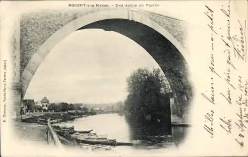 Ak Nogent sur Marne Val de Marne, Bogen des Viadukts