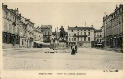 Ak Angoulême Charente, Statue Docteur Bouilland