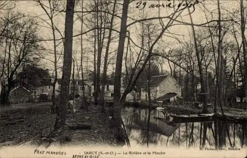 Ak Jarcy Essonne, La Riviere et le Mouline