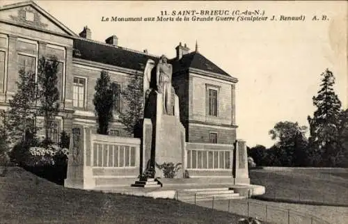 Ak Saint Brieuc Côtes d'Armor, Denkmal für die Gefallenen des Ersten Weltkriegs