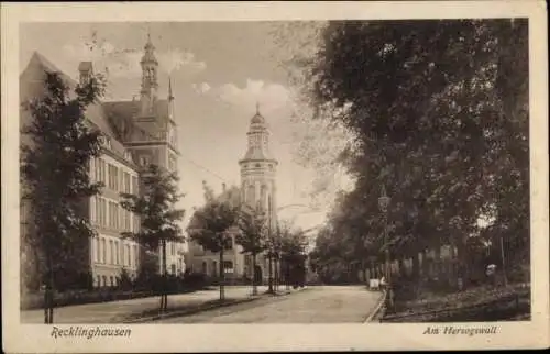 Ak Recklinghausen im Ruhrgebiet, Am Herzogswall