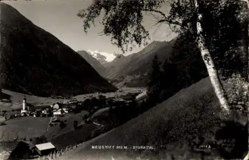 Foto Ak Neustift im Stubaital Tirol, Panorama