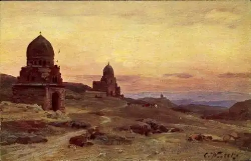 Künstler Ak Wuttke, Carl, Ägypten, The Tombs of the Califs