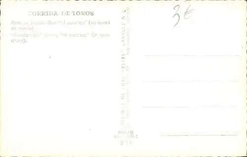 Ak Stierkampf, Pose de Banderilles al cuarteo