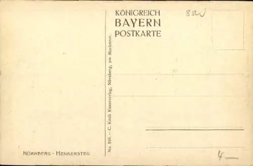 Ak Nürnberg in Mittelfranken, Henkersteg