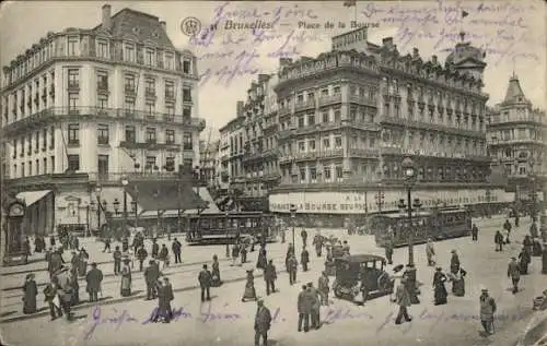 Ak Brüssel Brüssel, Place de la Bourse