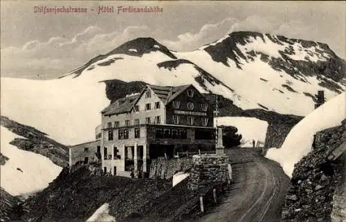 Ak Stilfserjoch Trentino Alto Adige, Stilfserjochstraße, Hotel Ferdinandshöhe