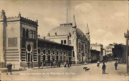 Ak Konstantinopel Istanbul Türkei, Ostbahnhof, Bahnhof