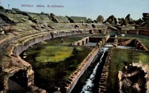 Ak Sevilla Andalusien, Italica, Das Amphitheater