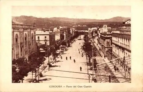 Ak Córdoba Andalusien Spanien, Paseo del Gran Capitan